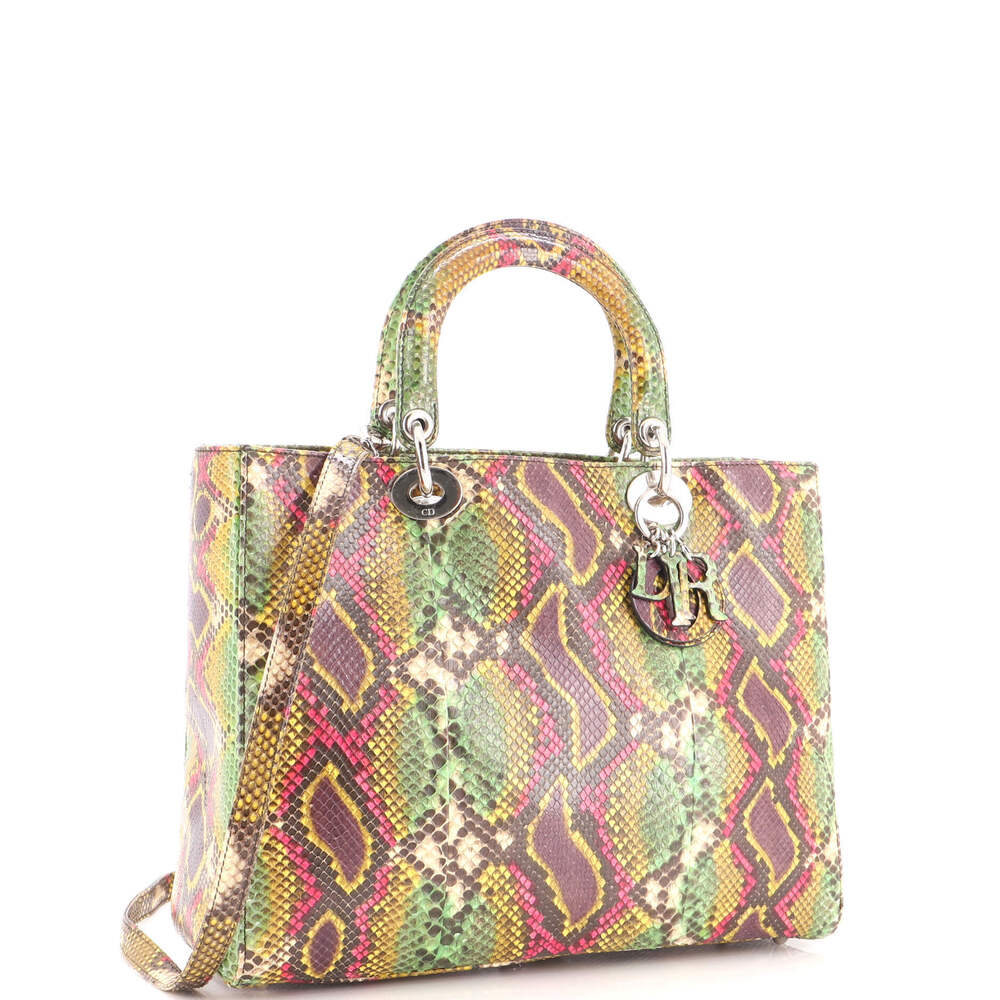Christian Dior Large Lady Dior Bag Python - Picture 2 of 6